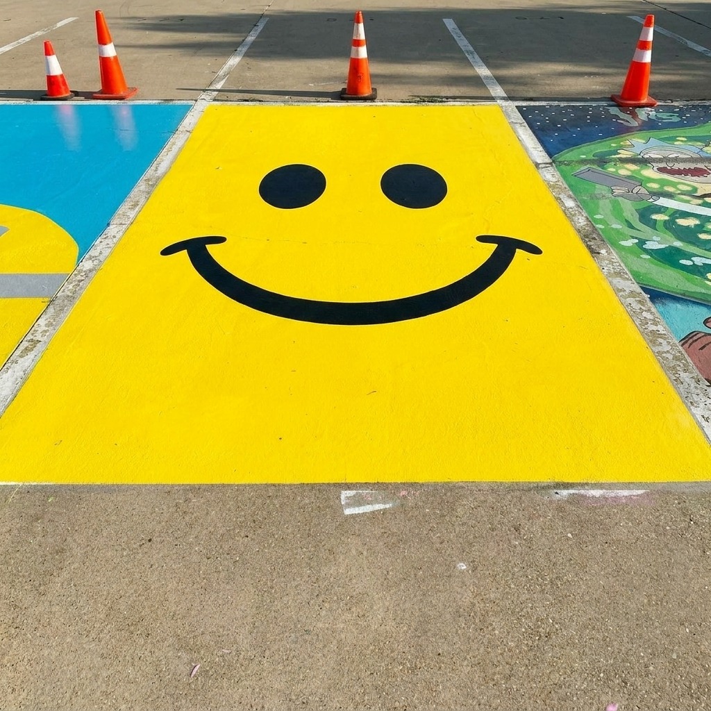chalk parking spot ideas