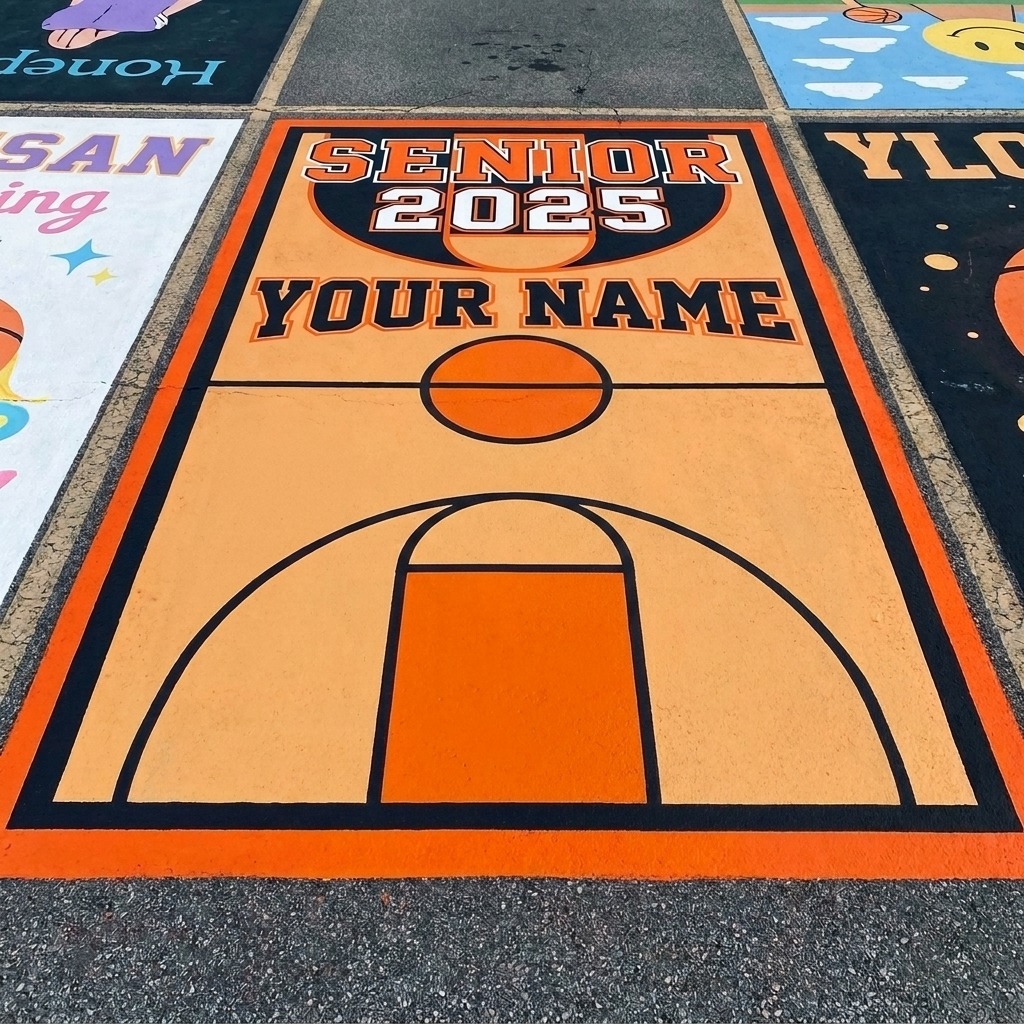 senior basketball parking spot ideas ​