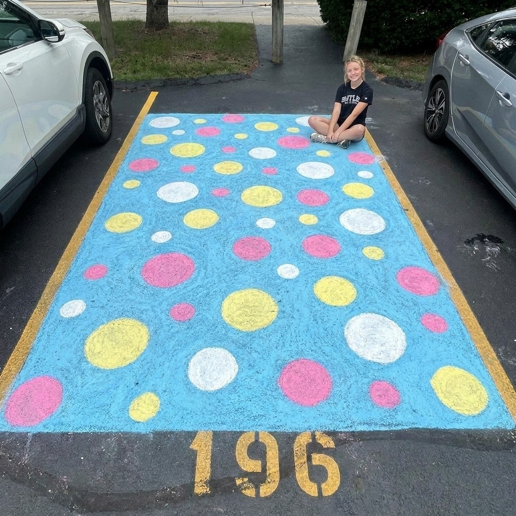 chalk parking spot ideas