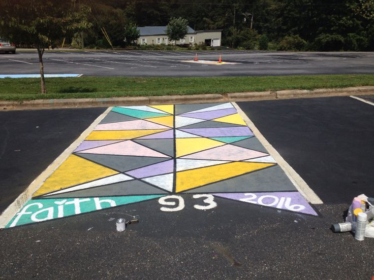 chalk parking spot ideas
