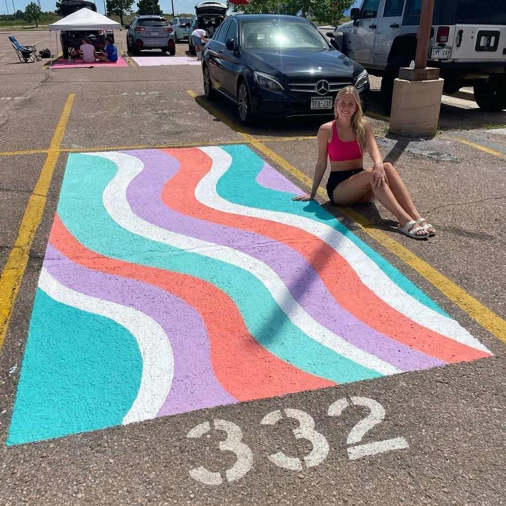 chalk parking spot ideas