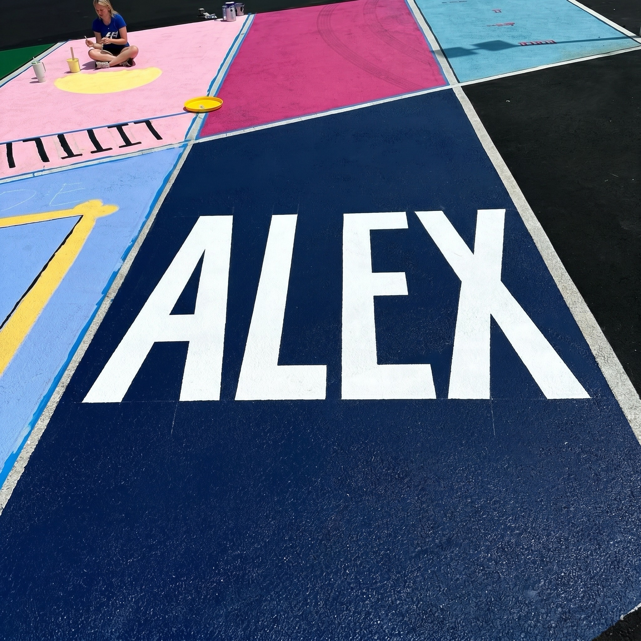chalk parking spot ideas