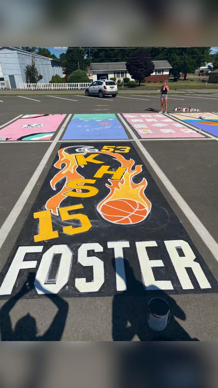 senior basketball parking spot ideas ​