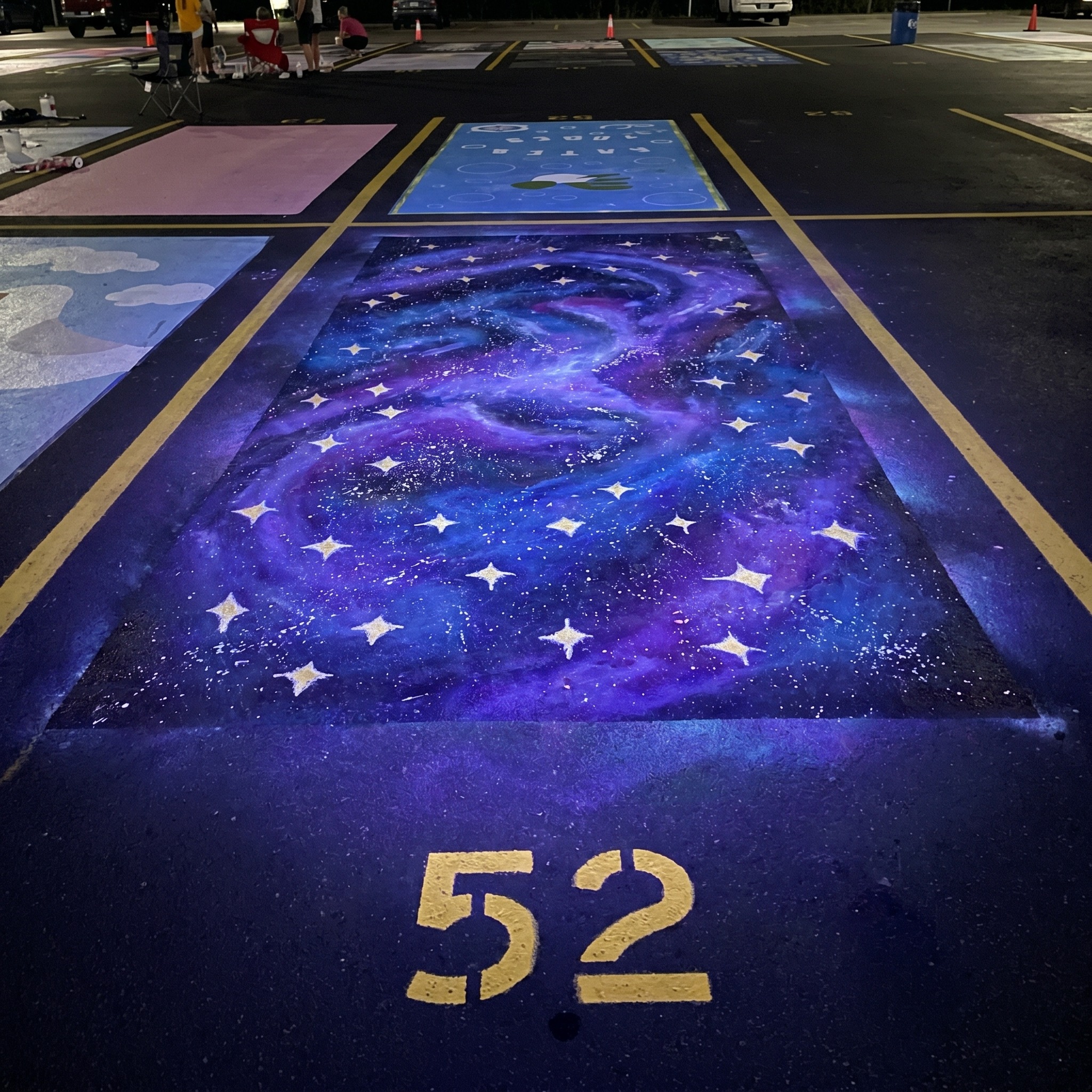 chalk parking spot ideas 