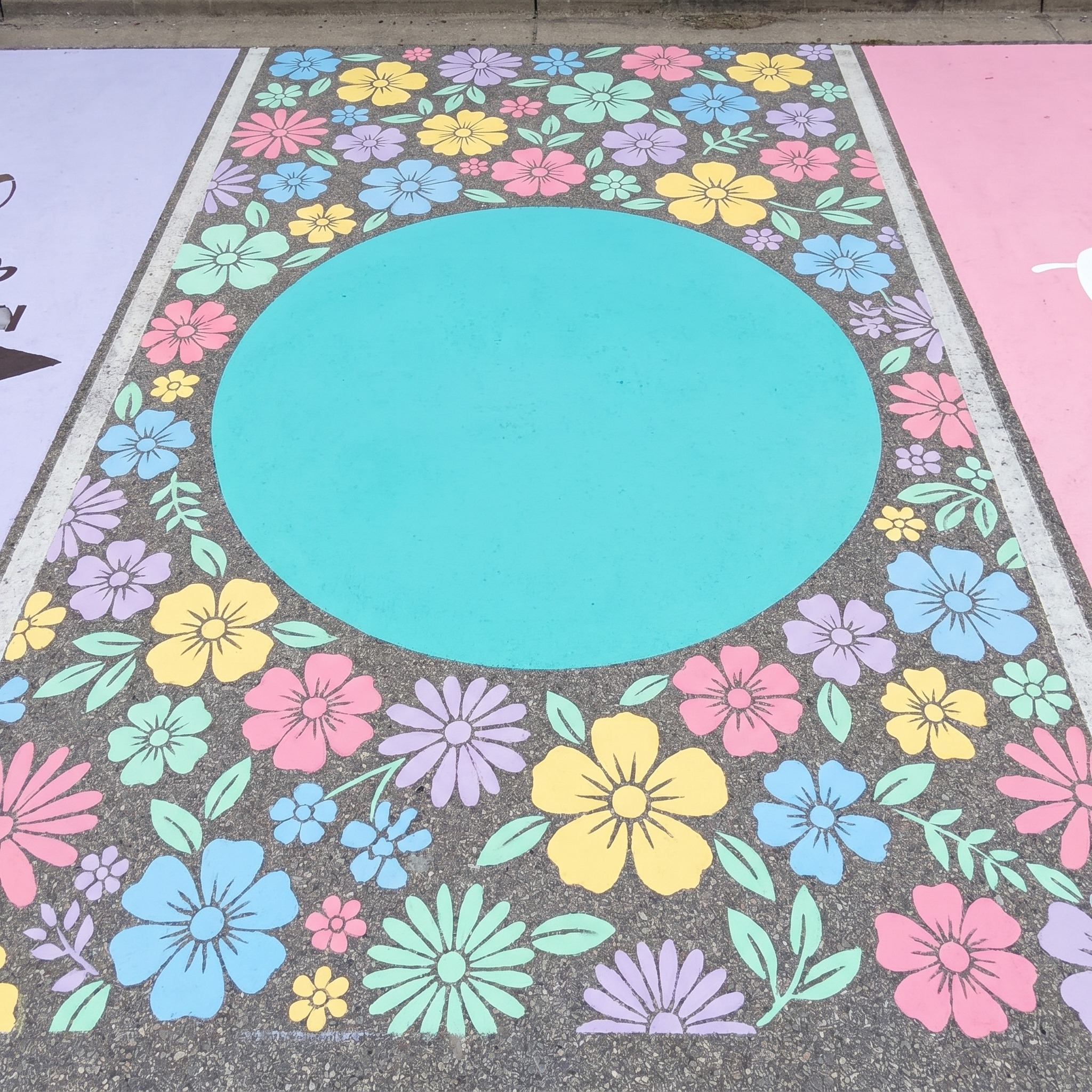 chalk parking spot ideas