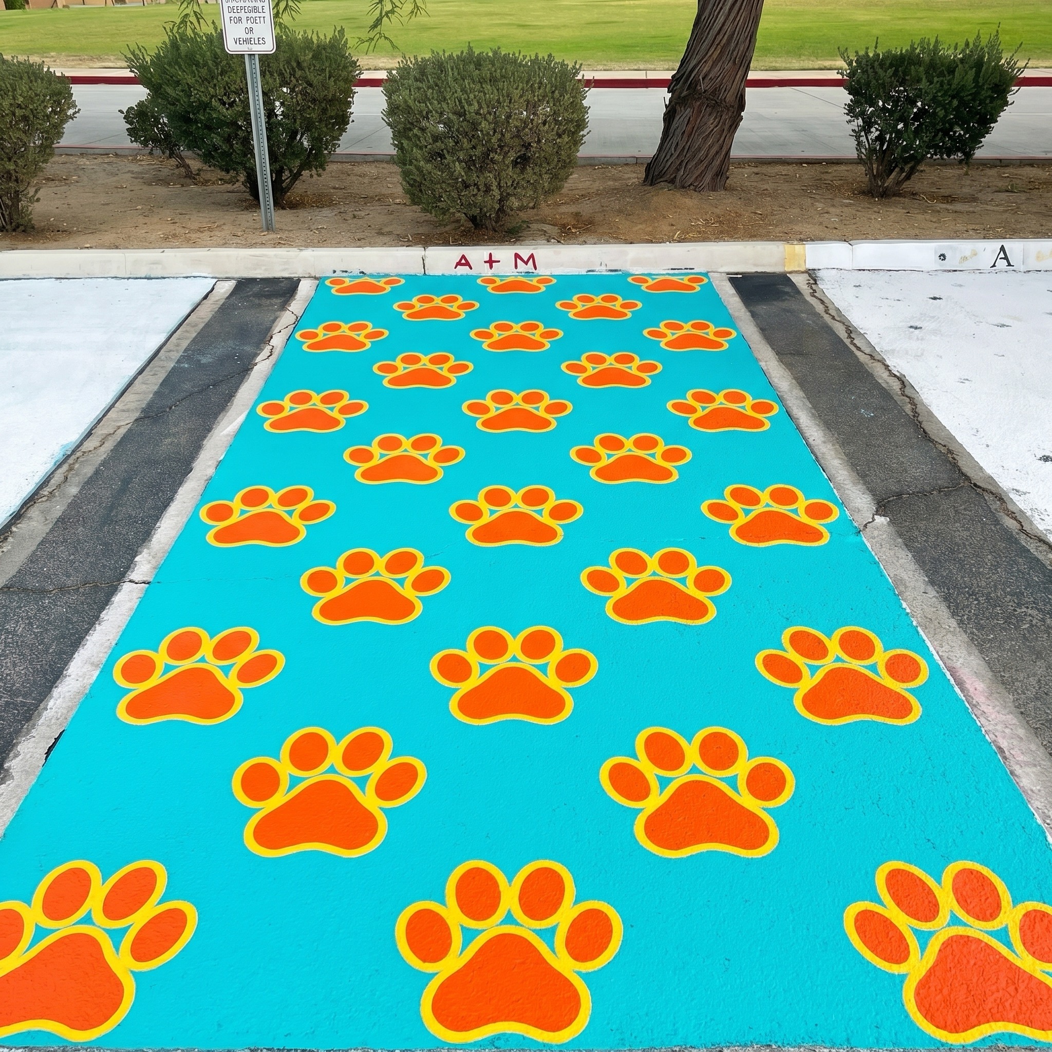 chalk parking spot ideas 