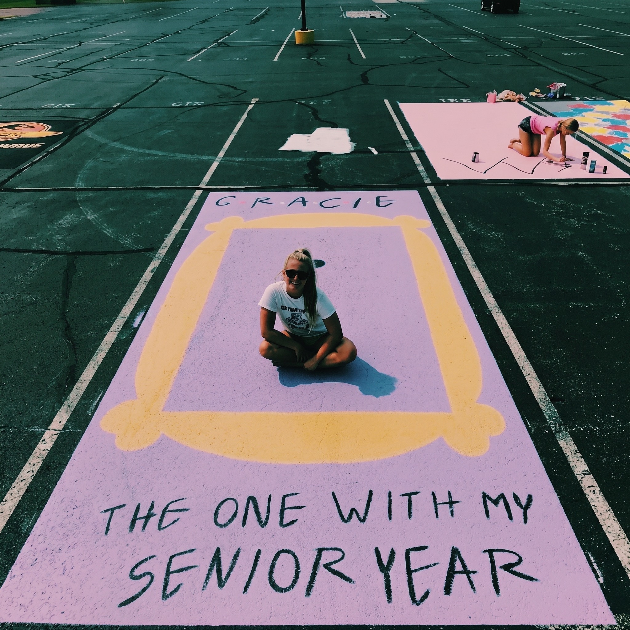 Retro senior parking spot